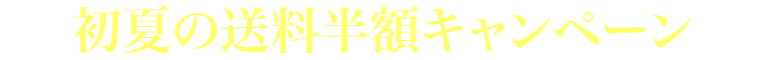 初夏の送料半額キャンペーン